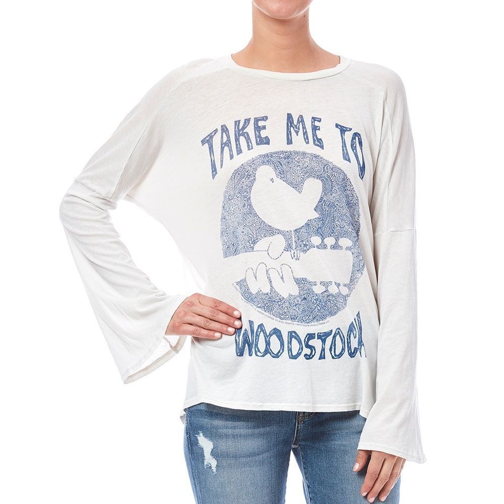 Women's White Graphic Top